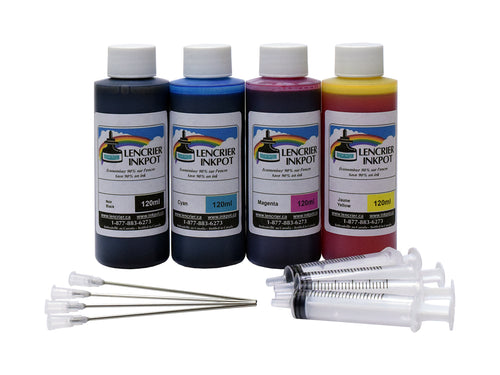120ml (Black and Colour) Refill Kit for HP 10, 11, 12, 13, 14, 82