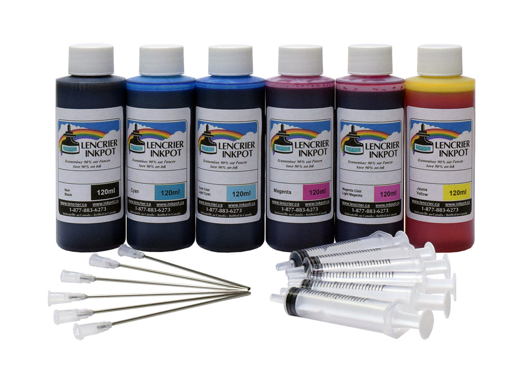 *FADE RESISTANT* 120ml Refill Kit for EPSON CLARIA