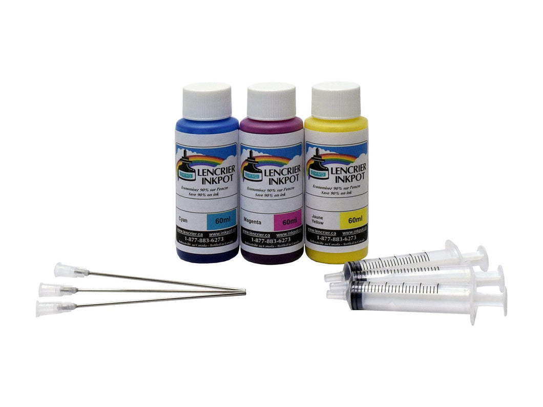 *FADE AND WATER RESISTANT* 60ml Pigmented Colour Refill Kit for EPSON DURABRITE